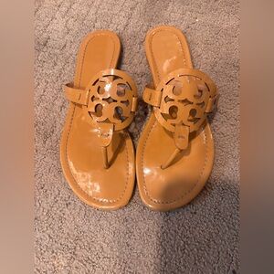 Tory Burch Camel Leather Sandals